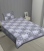 Grush 100% Cotton Jaipuri Block Print Single Bedsheet With Pillow Cover