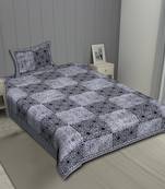 Grush 100% Cotton Jaipuri Block Print Single Bedsheet With Pillow Cover