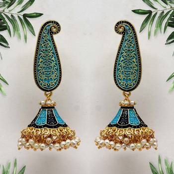 Turquoise jhumkas 1