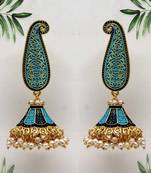 Turquoise jhumkas