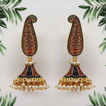 Maroon jhumkas 1