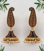 Maroon jhumkas