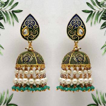 Green jhumkas 1