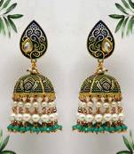 Green jhumkas