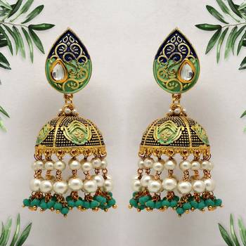 Green jhumkas 1