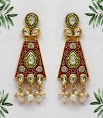 Maroon danglers-drops