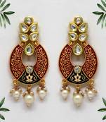 Maroon danglers-drops