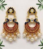 Maroon danglers-drops