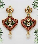 Maroon danglers-drops