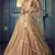 Beige Sequins embroidered net Semi Stitched bridal lehenga