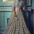 Alluring Grey Sequins embroidered and ruffle work Net fabric wdding lehenga choli