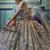 Alluring Grey Sequins embroidered and ruffle work Net fabric wdding lehenga choli