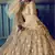 Beige Sequins embroidered net Semi Stitched bridal lehenga
