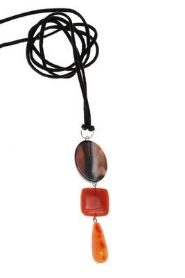 Orange agate necklaces 1