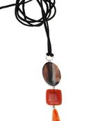 Orange agate necklaces