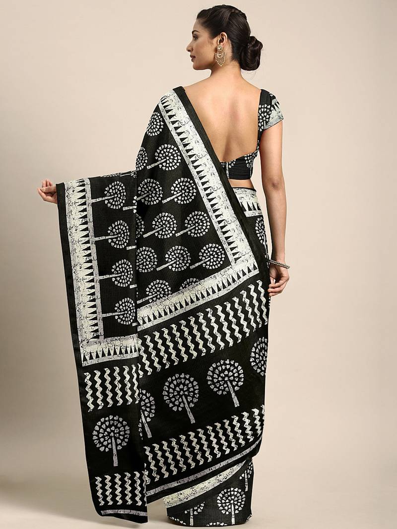 khadi saree with blouse