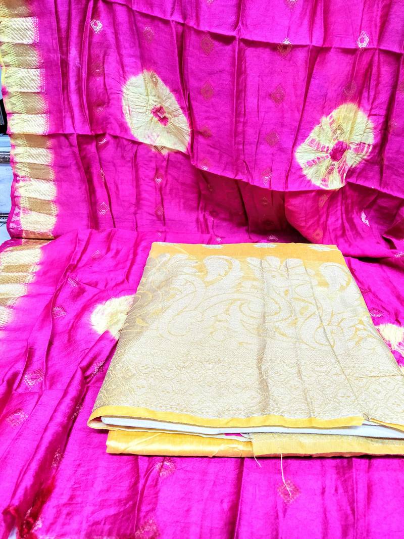 Yellow jacquard jacquard salwar