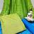 Parrot-green jacquard jacquard salwar