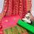 Peach jacquard banarasi salwar