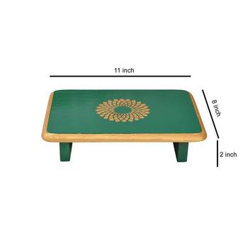 Home Decor Wooden Chowki for Bedroom Living Room Decor Corner Table Bajot 4