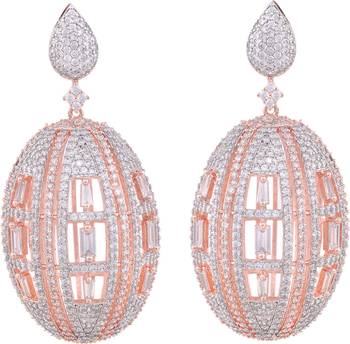 White cubic zirconia earrings 1