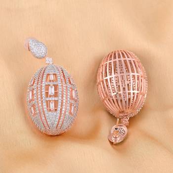 White cubic zirconia earrings 2