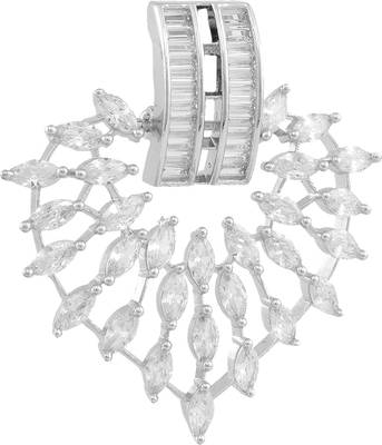 White cubic zirconia earrings 2