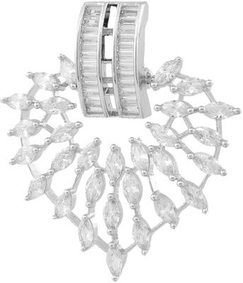 White cubic zirconia earrings 3