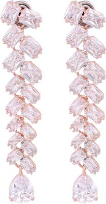White cubic zirconia earrings 1
