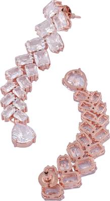 White cubic zirconia earrings 2