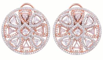 White cubic zirconia earrings 1