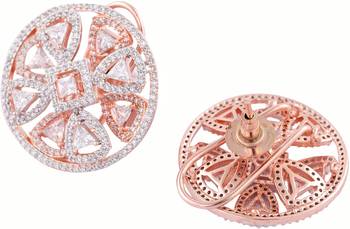 White cubic zirconia earrings 2