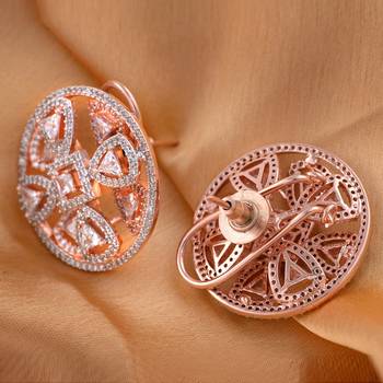 White cubic zirconia earrings 4