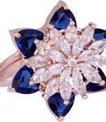 Blue cubic zirconia rings