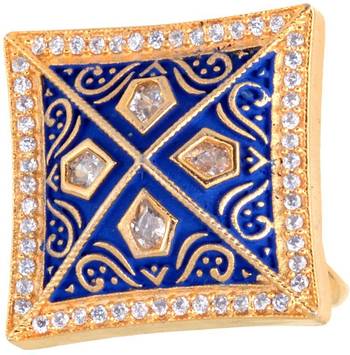 Blue cubic zirconia rings 1