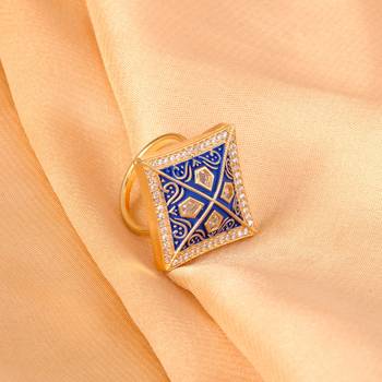Blue cubic zirconia rings 4