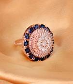 Multicolor cubic zirconia rings