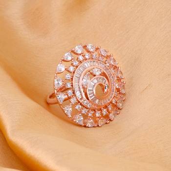 White cubic zirconia rings 1