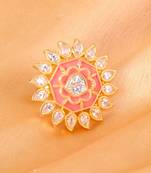 Orange cubic zirconia rings