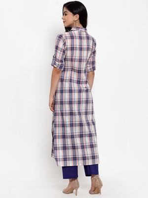 Off-white printed cotton kurtas-and-kurtis 4