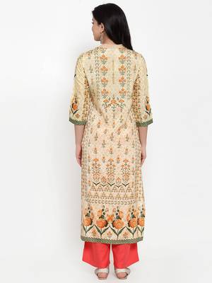 Cream printed cotton silk kurtas-and-kurtis 3
