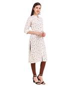 SWAGG INDIA  Wear Rayon Printed White Only Kurta Kurti