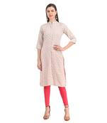 SWAGG INDIA  Rayon Printed Off White Only Kurta Kurti