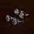 Rhodium Plated Two Pairs of American Diamons Studs 216ED420