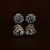 Gold and Black Gold Plated Two Pairs of American Diamond Studs 216ED422