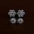 Rhodium and Rose Plated Two Pairs of American Diamons Studs 216ED423