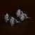 Rhodium Plated Two Pairs of American Diamond Studs 216ED428
