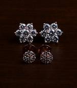 Rose Gold Plated Two Pairs of American Diamond Studs 216ED430
