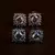Rhodium and Rose Plated Two Pairs of American Diamons Studs 216ED434