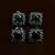 Blue and Green Stone Embellished Rhodium Plated Two Pairs of America Diamond Studs 216ED435